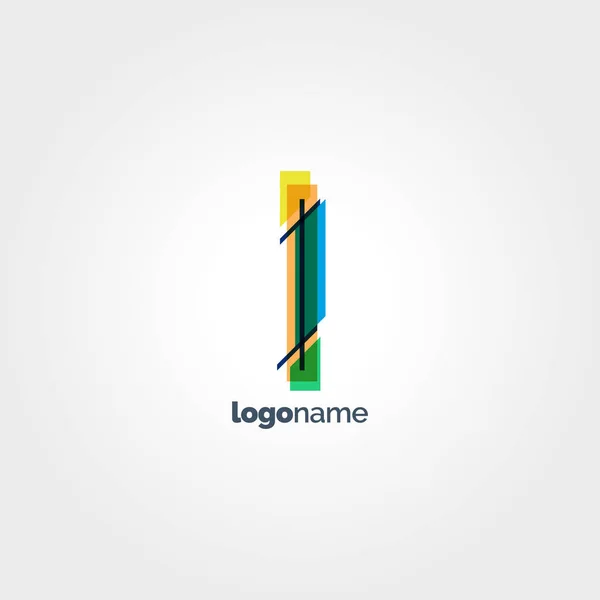 I Letter Logo Template — Stock Vector