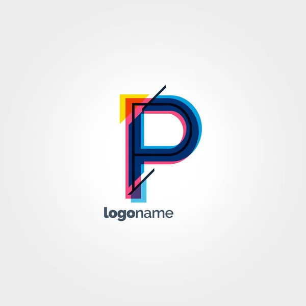 P Letter Logo Template — Stock Vector