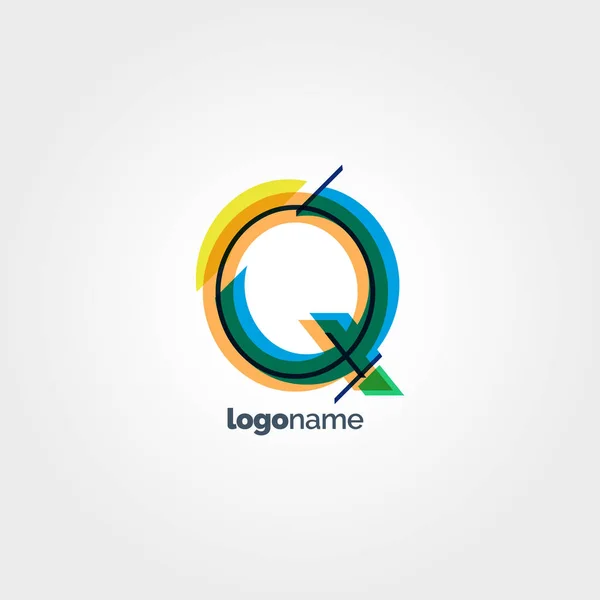 Q Letter Logo Template — Stock Vector