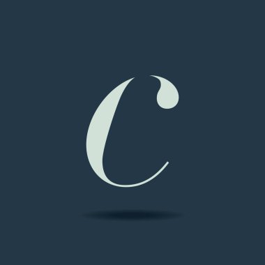 C italik mektup Logo 