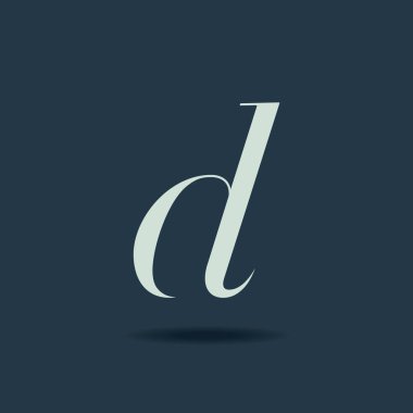 D italik mektup Logo 