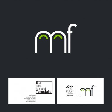 round letters logo MF clipart