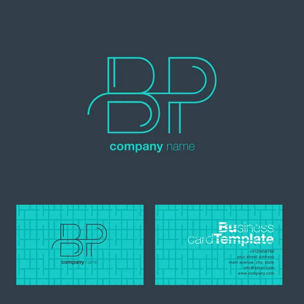 Línea letra logo BP — Archivo Imágenes Vectoriales