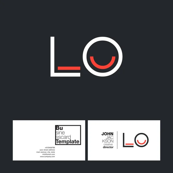 Круглые буквы логотип LO — стоковый вектор
