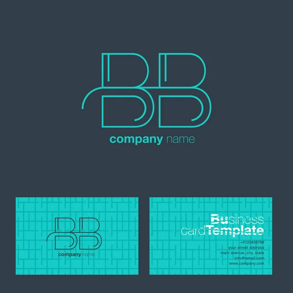 Línea letra logo BB — Archivo Imágenes Vectoriales