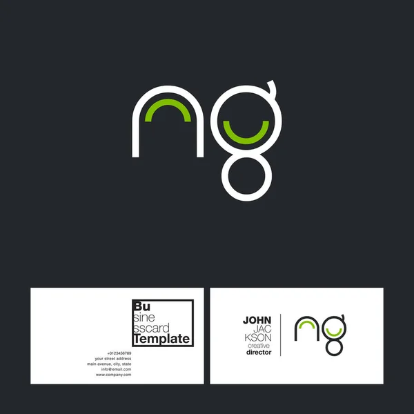 Letras redondas logo NG — Vector de stock