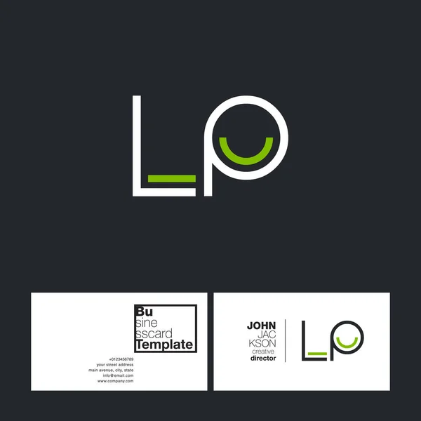 Круглые буквы логотип LP — стоковый вектор