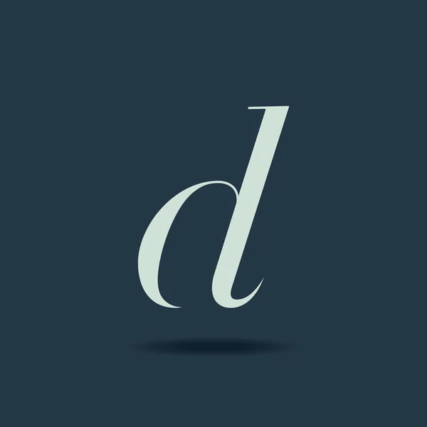 D cursieve Letter Logo — Stockvector