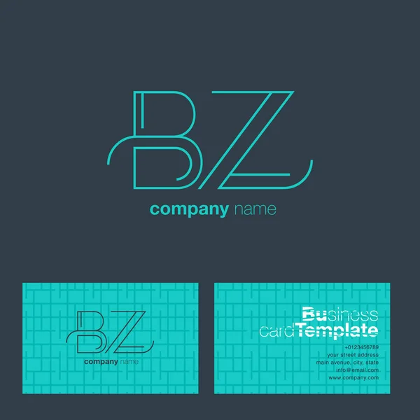 Línea letra logo BZ — Archivo Imágenes Vectoriales