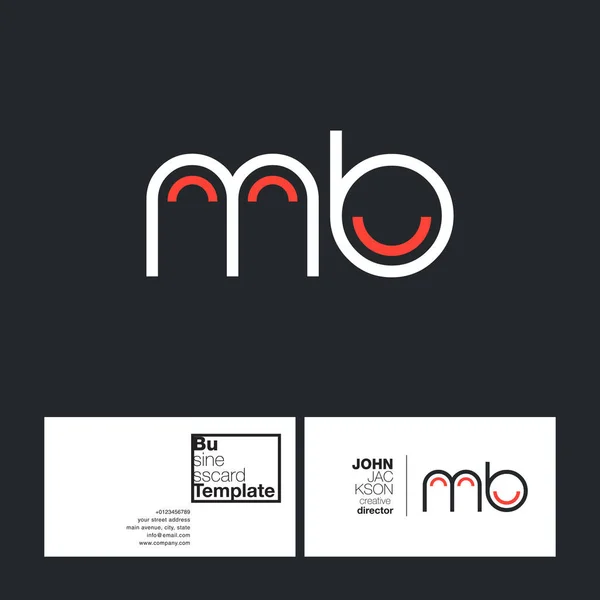 Lettres rondes logo MB — Image vectorielle