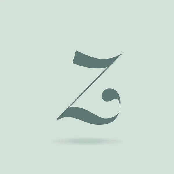 Z Logo lettera italica — Vettoriale Stock