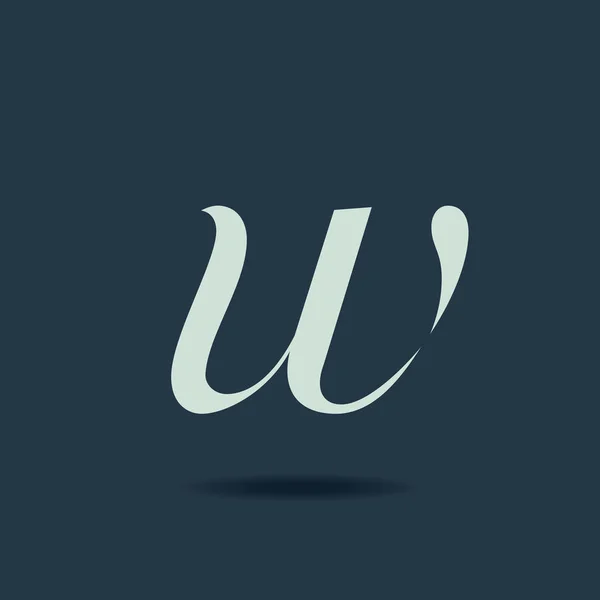 W cursieve Letter Logo — Stockvector