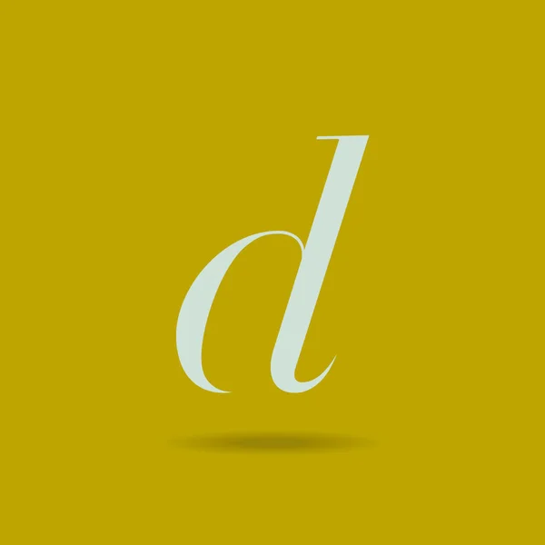D Italic logotipo da carta — Vetor de Stock