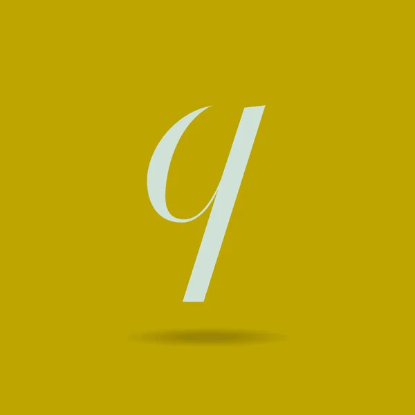 Q cursieve Letter Logo — Stockvector