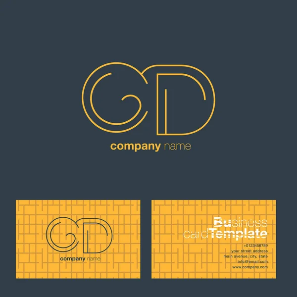 Rad brev logotyp Cd — Stock vektor
