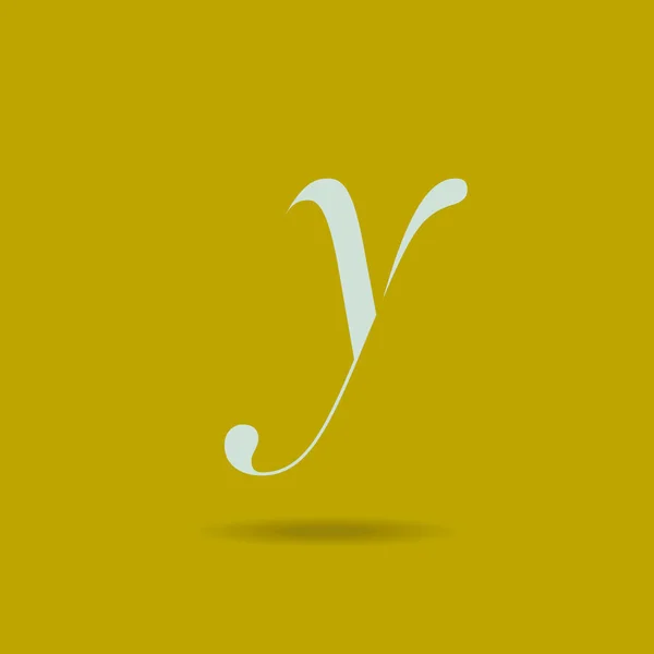 Y dőlt betűvel logó — Stock Vector