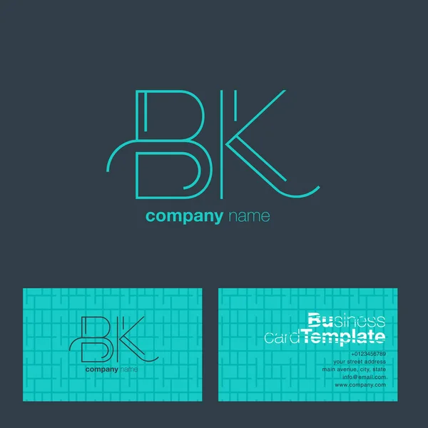 Línea letra logo BK — Archivo Imágenes Vectoriales