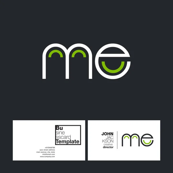 Lettres rondes logo ME — Image vectorielle