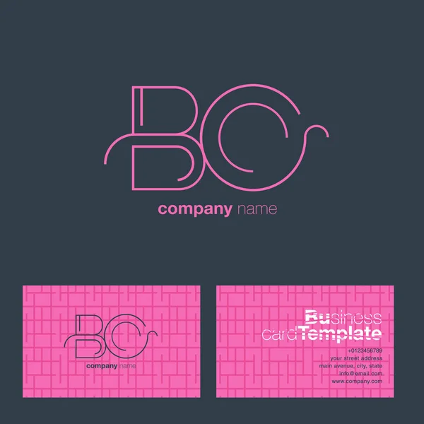 Línea letra logo BO — Archivo Imágenes Vectoriales