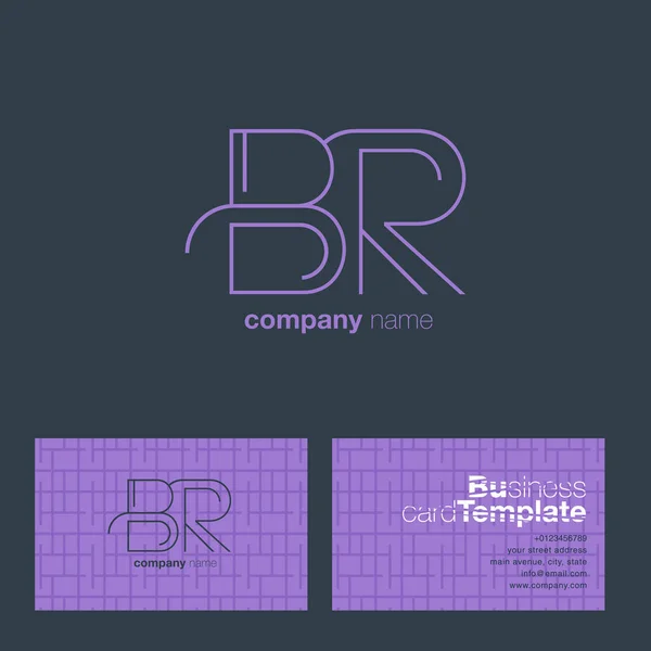 Línea letra logo BR — Archivo Imágenes Vectoriales