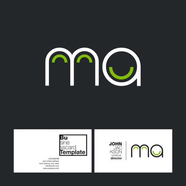 Lettres rondes logo MA — Image vectorielle