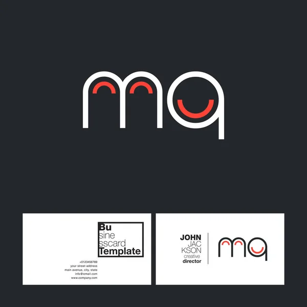 Lettres rondes logo MQ — Image vectorielle