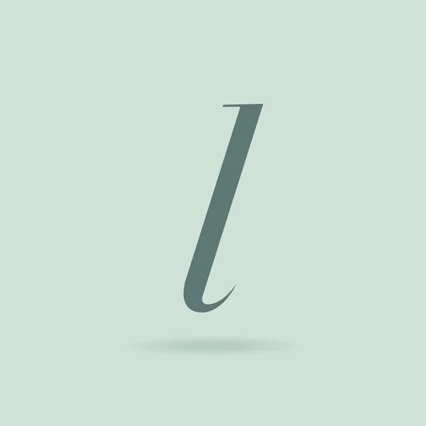 L dőlt betűvel logó — Stock Vector