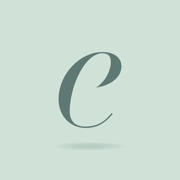 E Logo de la lettre italienne — Image vectorielle