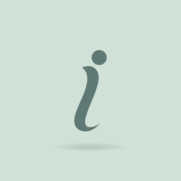 I Italic Letter Logo — Stock Vector