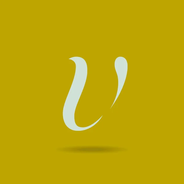 V cursieve Letter Logo — Stockvector