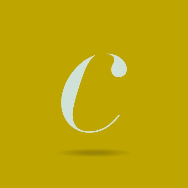 C cursieve Letter Logo — Stockvector