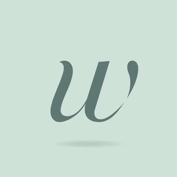 W cursieve Letter Logo — Stockvector