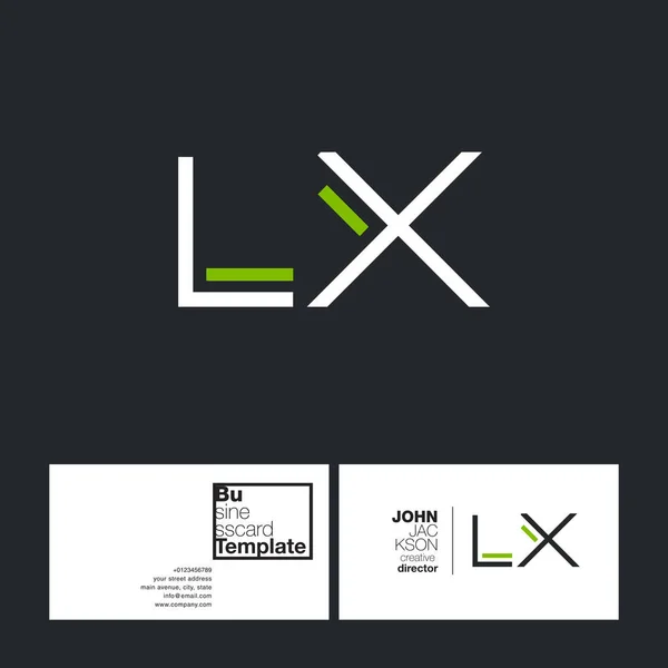 Letras redondas logo LX — Vector de stock