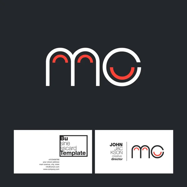 Круглые буквы логотип МС — стоковый вектор