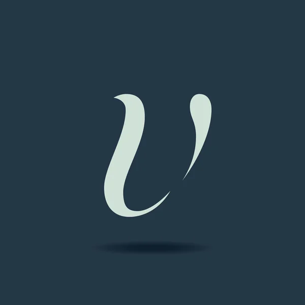 V cursieve Letter Logo — Stockvector