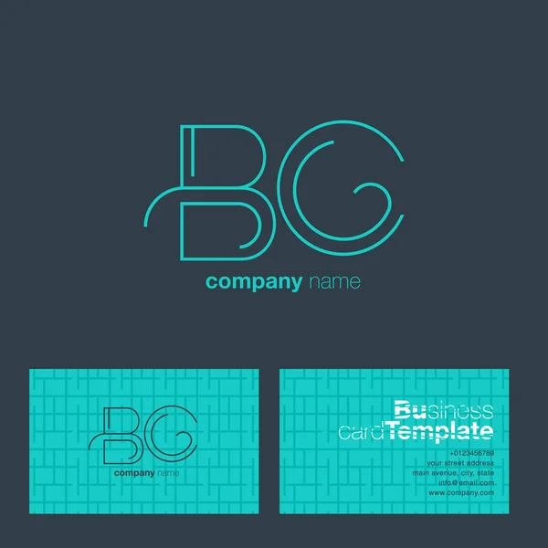 Linie Buchstabe logo bc — Stockvektor