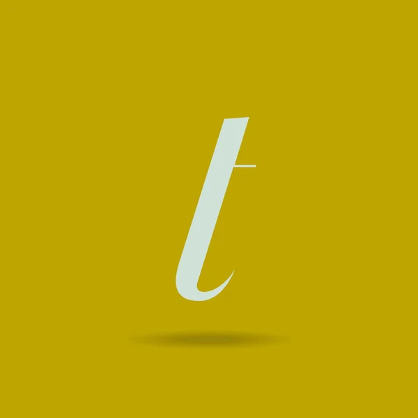 T Logo lettera italica — Vettoriale Stock
