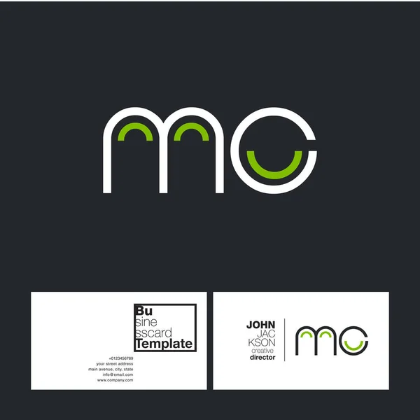 Letras redondas logo MC — Vector de stock