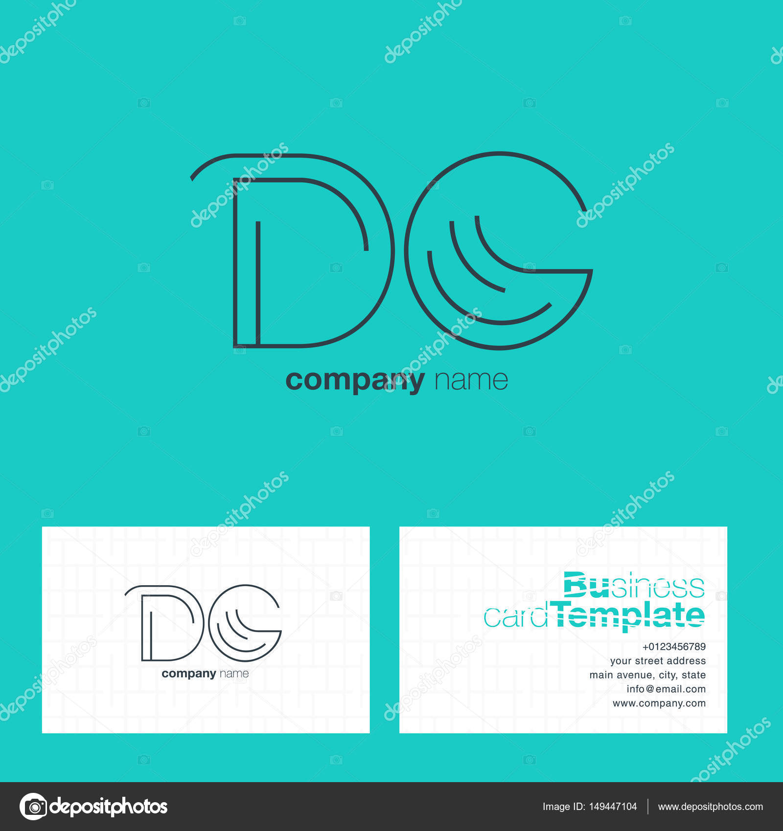 Line Letter Logo Dg Vector Image By C Brainbistro Vector Stock