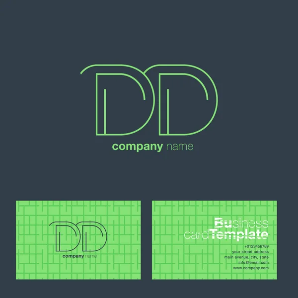 Logotipo da letra linha DD —  Vetores de Stock