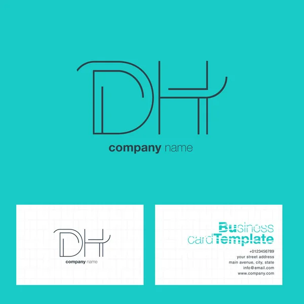Логотип літери DH — стоковий вектор