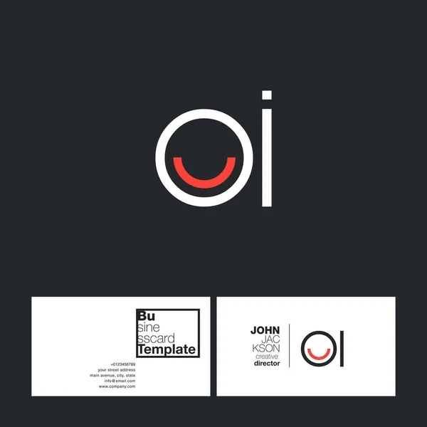 Ronde van brieven logo Oi — Stockvector