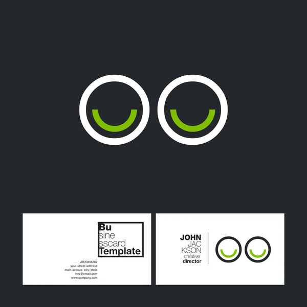 Круглые буквы логотип OO — стоковый вектор