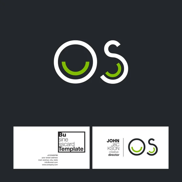 Круглые буквы логотип ОС — стоковый вектор