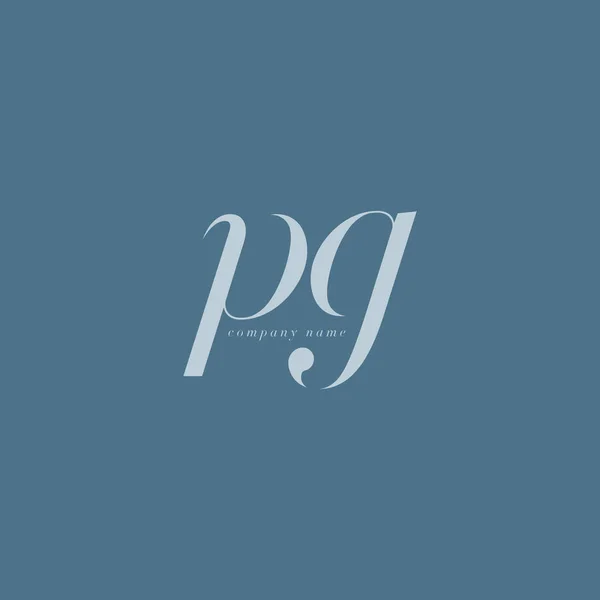 PG v kurzívě společné dopisy Logo — Stockový vektor