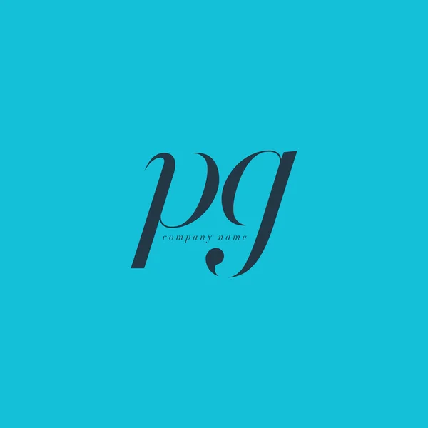 PG Італійська Спільна літера Логотип — стоковий вектор