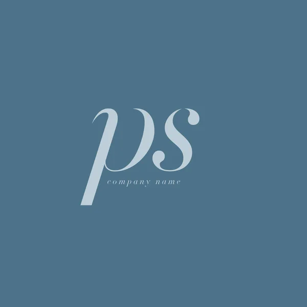 PS Italics Joint Letters Logo – Stock-vektor