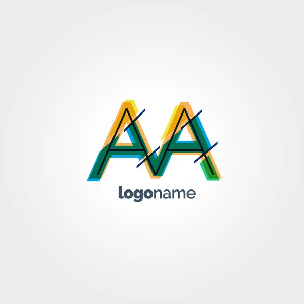 AA Lettres Modèle de logo — Image vectorielle