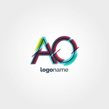 Ao harf Logo şablonu