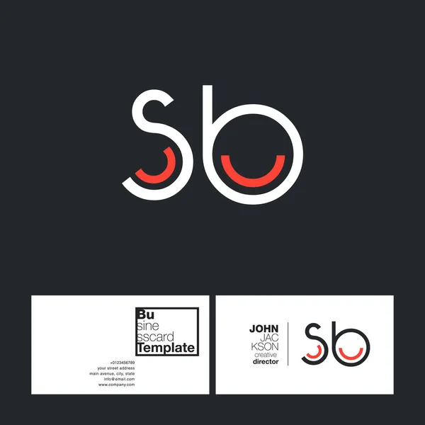 SB dopisy Logo vizitka — Stockový vektor
